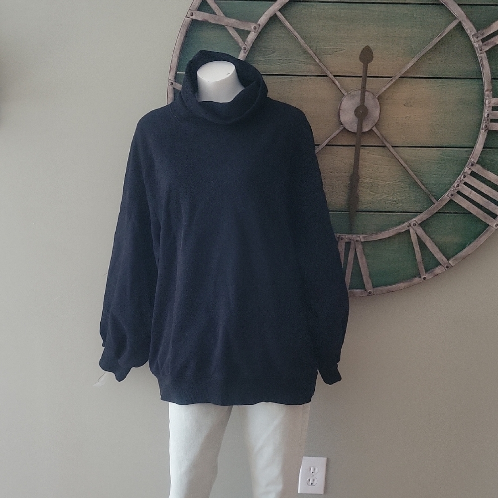 Nap Boxy Oversized Turtleneck Sweatshirt